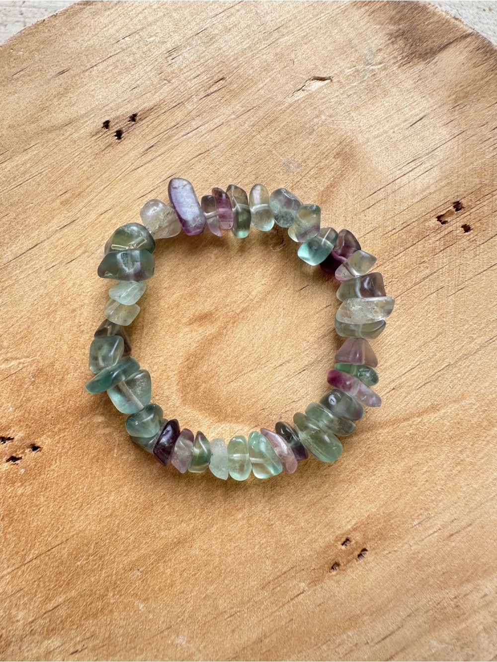 Multicolor Fluorite Chip Stretch Bracelet - Women Jewelry